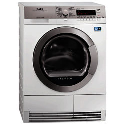 AEG T88595IS ÖKO Sensor Heat Pump Condenser Tumble Dryer, 9kg Load, A++ Energy Rating, White